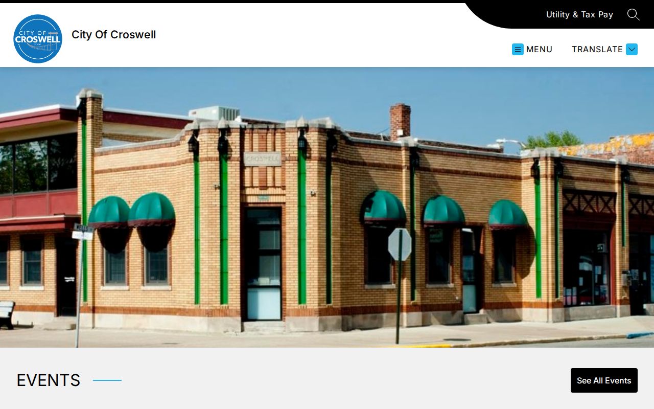 Croswell City Hall contact and hours page for city records separate from Croswell warrant records